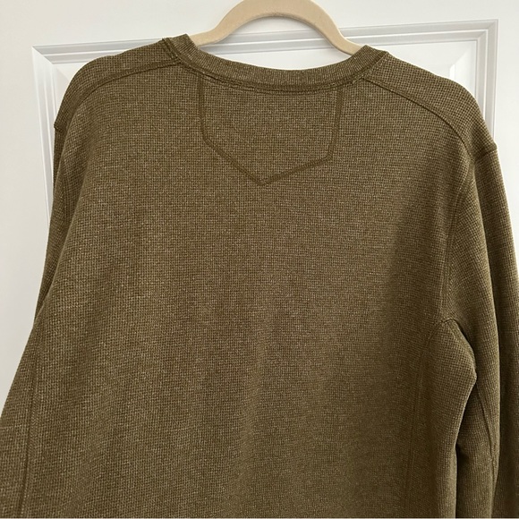 Eddie Bauer Green Long Sleeve Waffle Knit Thermal Henley Shirt - Picture 10 of 14